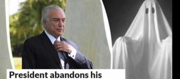 Brasileiros acham que o presidente Michel Temer está a serviço de forças do mal