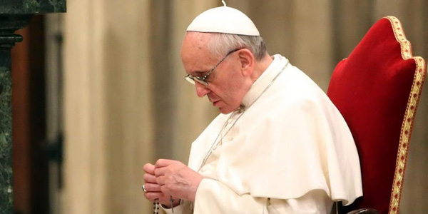 Papa Francisco pede um minuto de oração pela Paz no Mundo no dia 8 de Junho