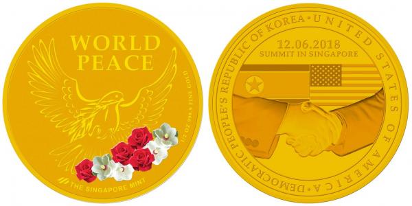 Medalha da paz mundial é lançada em Cingapura