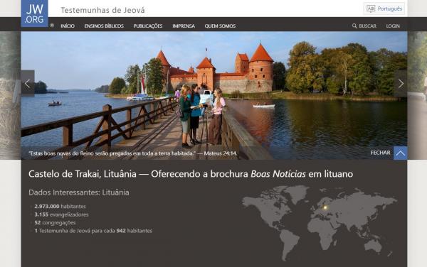 Site JW em português restaura homepage com slider show de fotos de vários países