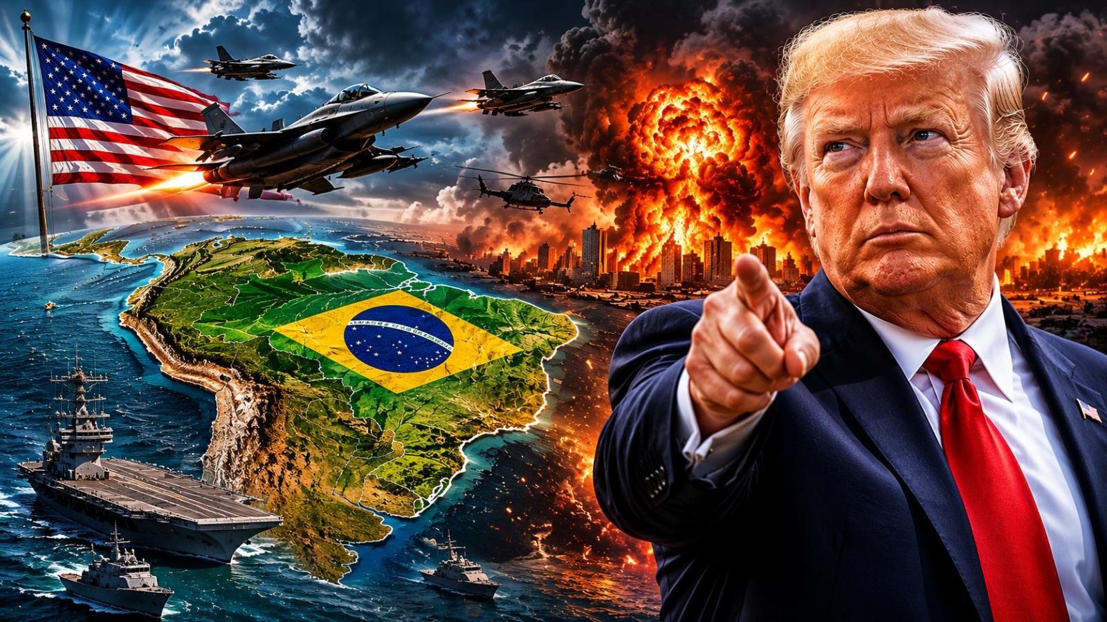 Imagem representando Estados Unidos vão bombardear o Brasil? Entenda o que Donald Trump realmente disse