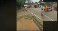 Homem descobre traição da companheira, incendeia o carro e se joga dentro com ele em chamas