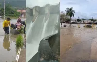 Jequié debaixo d’água – Barragem da Pedra abre todas as comportas e alaga o centro comercial da cidade